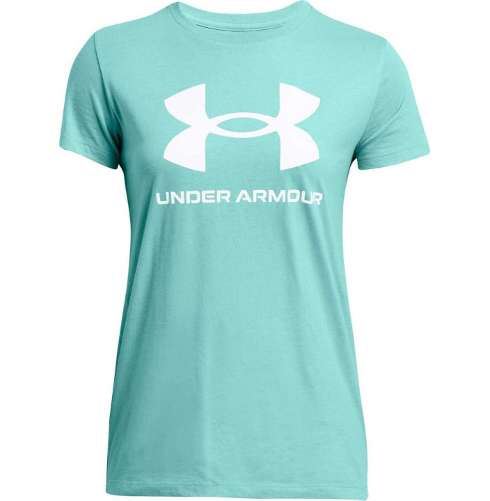 UA W SPORTSTYLE LOGO SS-BLU