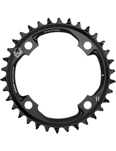 SRM PLATO X-SYNC 12 11V EAGLE 34D 104BCD BLK SRM PLATO X-SYNC 12 11V EAGLE 34D 104BCD BLK