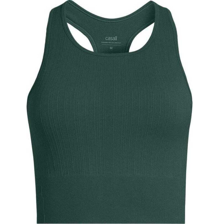 MULTI RIB SEAMLESS PADDED SPORTS TOP