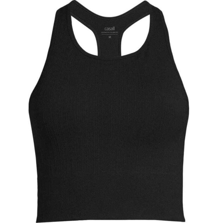 MULTI RIB SEAMLESS PADDED SPORTS TOP