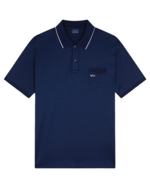 DOUBLE MERCERISED COTTON JERSEY POLO SHIRT