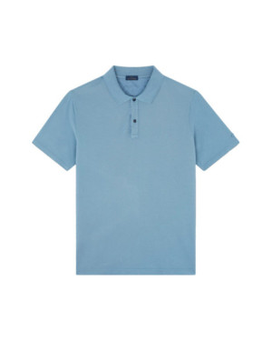 MOON BADGE GARMENT DYED COTTON PIQUÉ POLO SHIRT