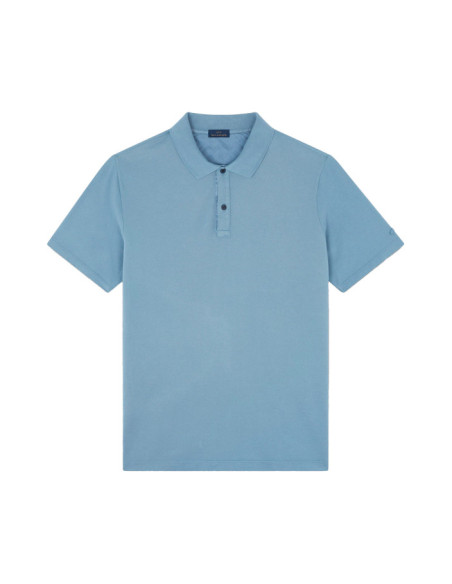 MOON BADGE GARMENT DYED COTTON PIQUÉ POLO SHIRT