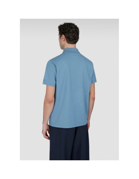 MOON BADGE GARMENT DYED COTTON PIQUÉ POLO SHIRT