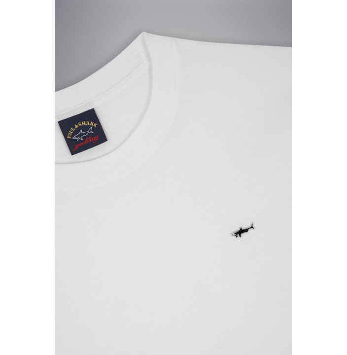 SHARK BADGE COTTON JERSEY T-SHIRT