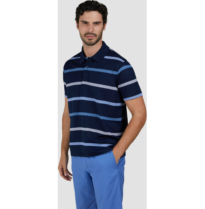 SHARK BADGE JASPÉ COTTON PIQUÉ POLO SHIRT