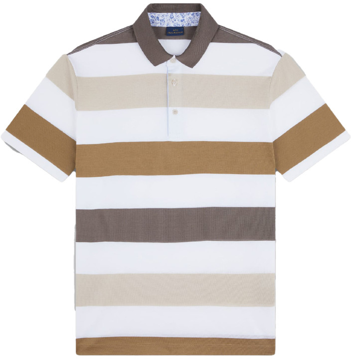 SHARK TAG DOUBLE MERCERISED JERSEY COTTON POLO SHIRT