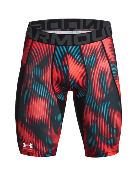 UA HG PRTD LONG SHORTS-RED