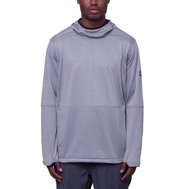 MENS MISSION GRID FLEECE HOODY