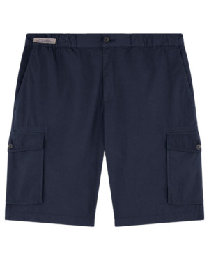 ULTRA-LIGTH POPLIN GARMENT DYED SHORTS WHITH CARGO POCKETS