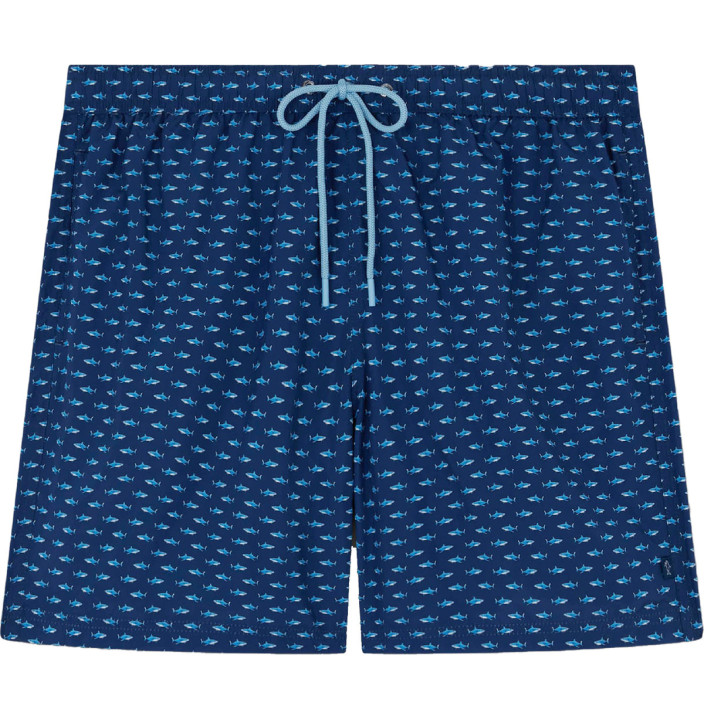SAVE THE SEA SWIM SHORT WITH SHARK PRINT