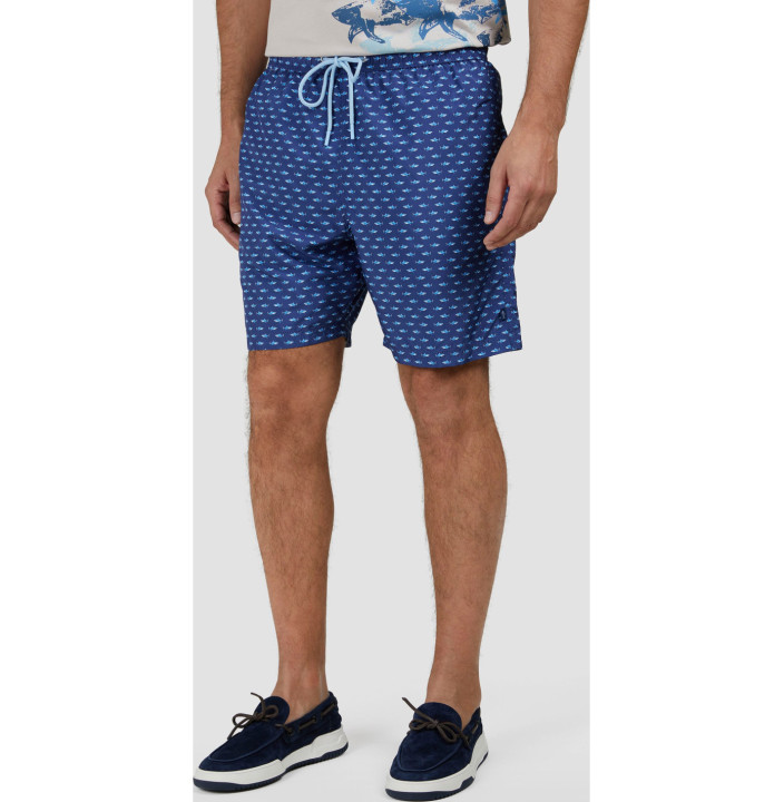 SAVE THE SEA SWIM SHORT WITH SHARK PRINT