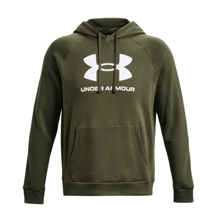 UA RIVAL FLEECE LOGO HD-GRN