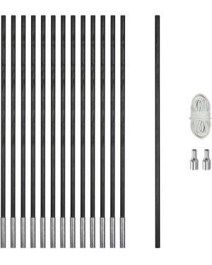 FIBERGLAS POLE KIT 9,5MM X 600CM