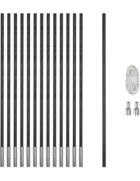FIBERGLAS POLE KIT 9,5MM X 600CM FIBERGLAS POLE KIT 9,5MM X 600CM