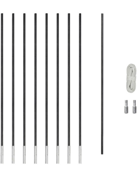 FIBERGLAS POLE KIT 13MM X 700CM FIBERGLAS POLE KIT 13MM X 700CM