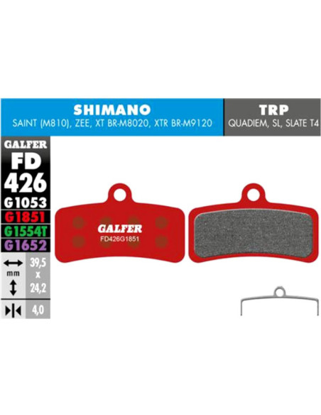MTB BRAKE PAD SHIMANO SAINT - ZEE - FD426G