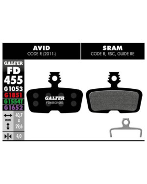 MTB BRAKE PAD AVID CODE R (11-) - FD455G