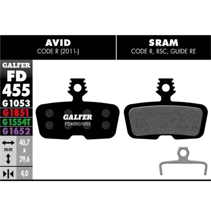 MTB BRAKE PAD AVID CODE R (11-) - FD455G