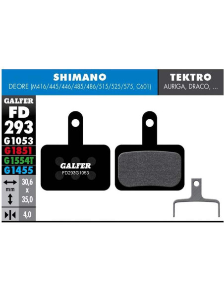 MTB BRAKE PAD SHIMANO DEORE - FD293G