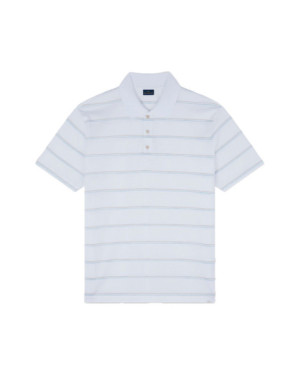 SHARK TAG DOUBLE MERCERISED JERSEY COTTON POLO SHIRT