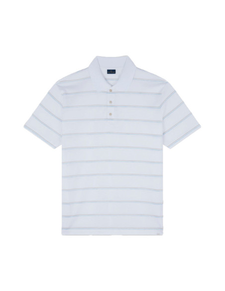SHARK TAG DOUBLE MERCERISED JERSEY COTTON POLO SHIRT