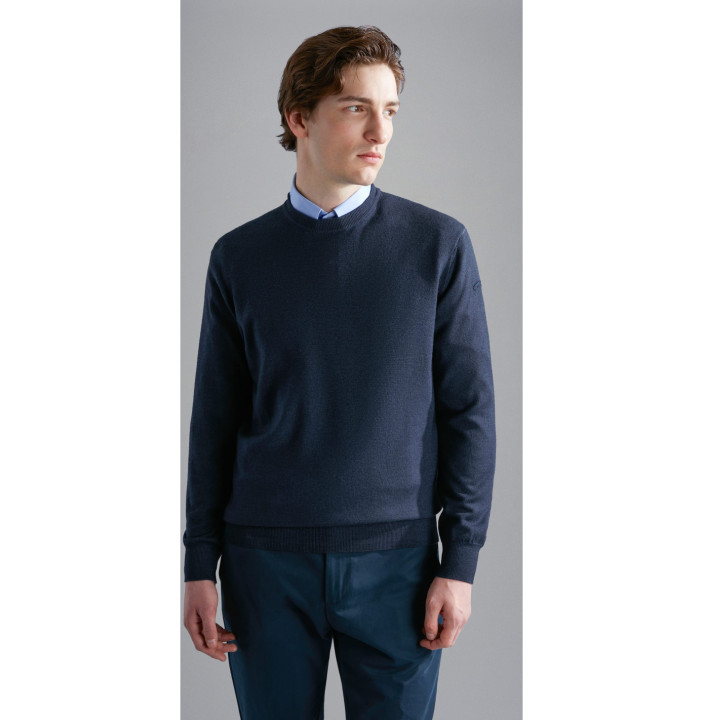 PULL RAS DU COU EN LAINE