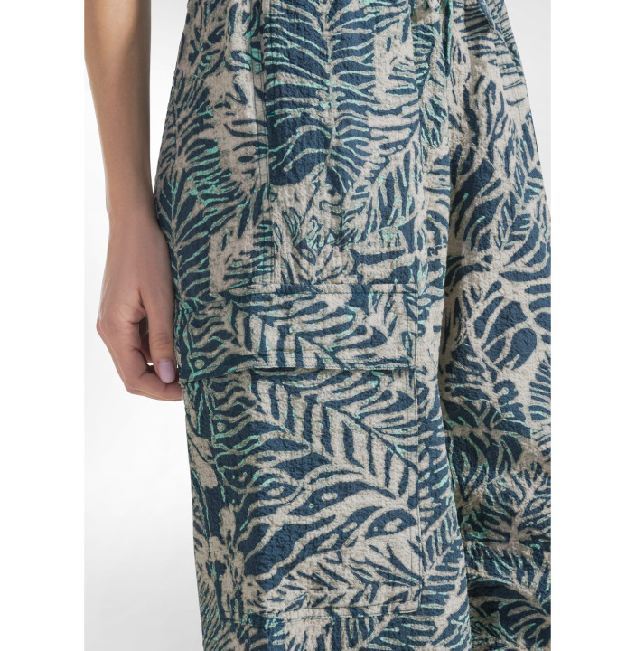 PANTALONE CARGO IN POPELINE