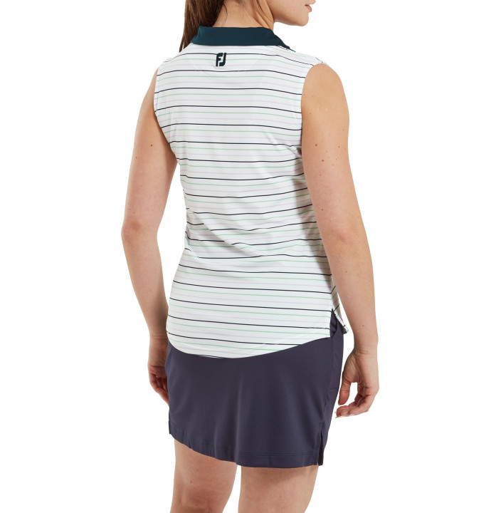 SLEEVELESS STRIPED LISLE