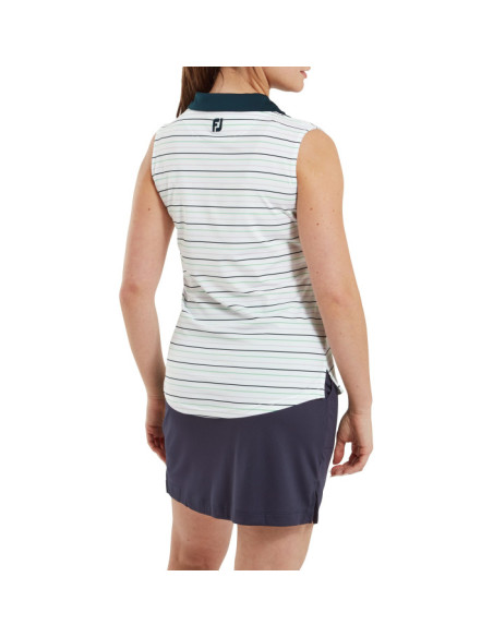 SLEEVELESS STRIPED LISLE