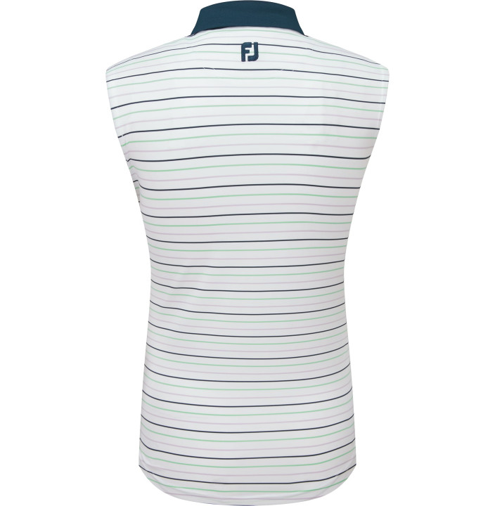 SLEEVELESS STRIPED LISLE