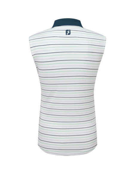 SLEEVELESS STRIPED LISLE