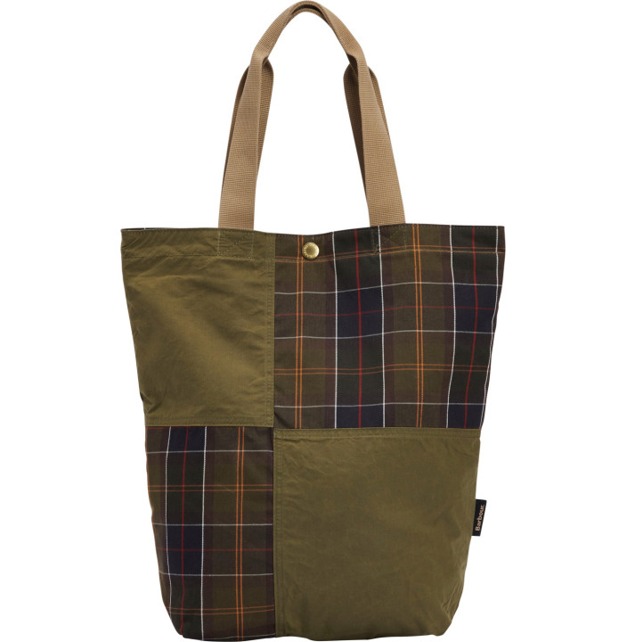 BARBOUR TRANSPORT PATCHWORK TOTE BAG