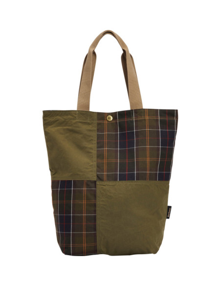BARBOUR TRANSPORT PATCHWORK TOTE BAG