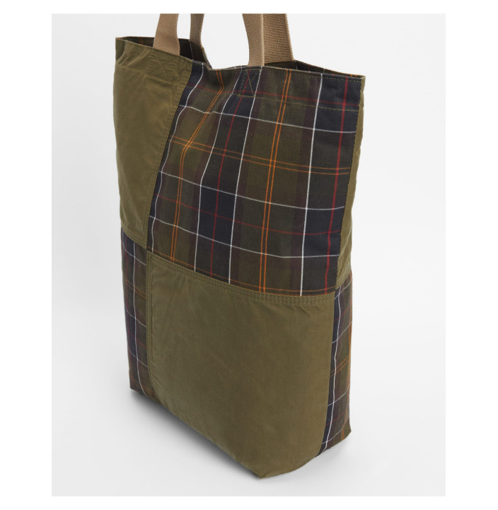 BARBOUR TRANSPORT PATCHWORK TOTE BAG
