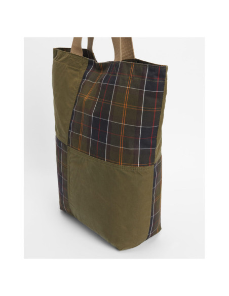 BARBOUR TRANSPORT PATCHWORK TOTE BAG