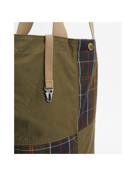 BARBOUR TRANSPORT PATCHWORK TOTE BAG
