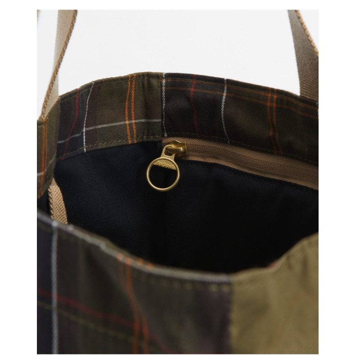 BARBOUR TRANSPORT PATCHWORK TOTE BAG