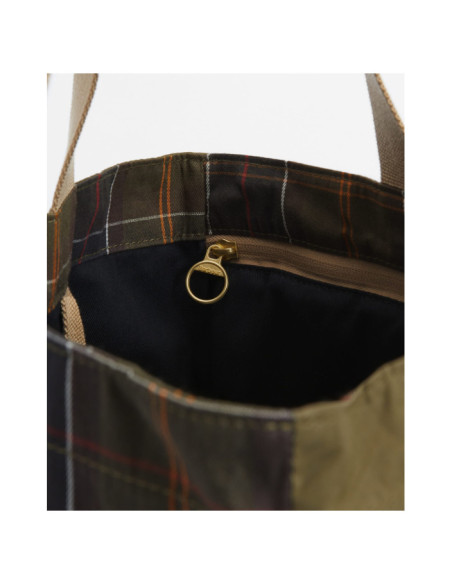 BARBOUR TRANSPORT PATCHWORK TOTE BAG