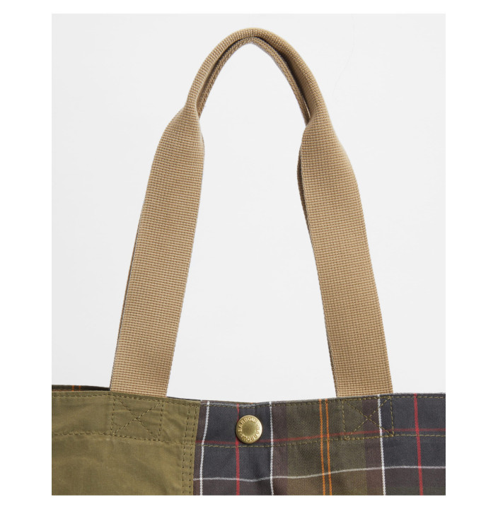 BARBOUR TRANSPORT PATCHWORK TOTE BAG