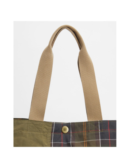BARBOUR TRANSPORT PATCHWORK TOTE BAG