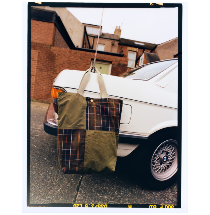 BARBOUR TRANSPORT PATCHWORK TOTE BAG