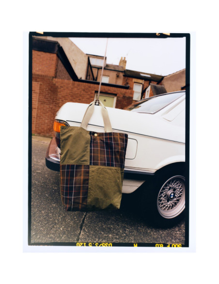 BARBOUR TRANSPORT PATCHWORK TOTE BAG