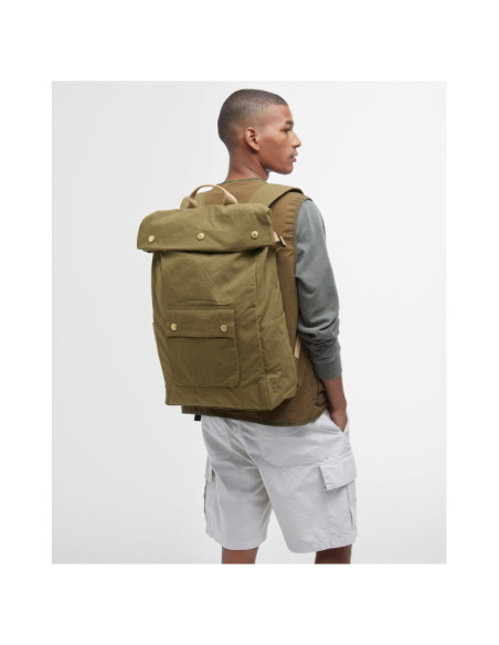 BARBOUR TRANSPORT FOLDOVER BACKPACK BAG