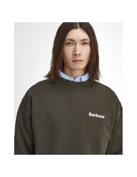 BARBOUR BRUSHED NICHOLAS OS CREW NECK SWEATSHIRT