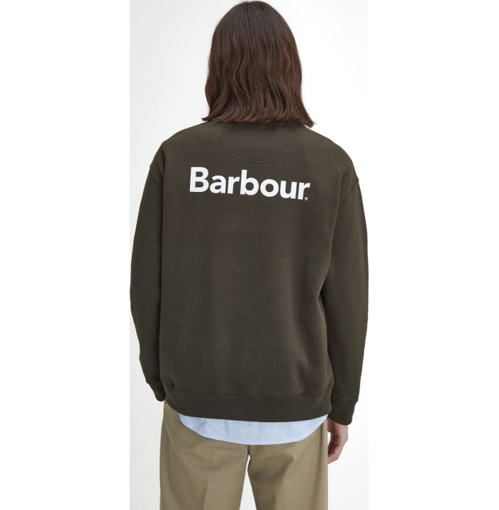 BARBOUR BRUSHED NICHOLAS OS CREW NECK SWEATSHIRT