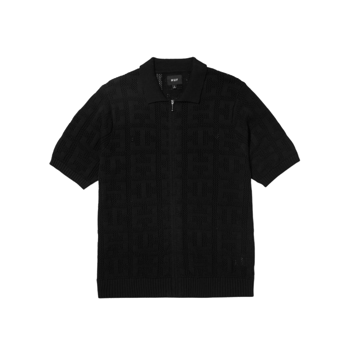 MONOGRAM JACQUARD ZIP SWEATER