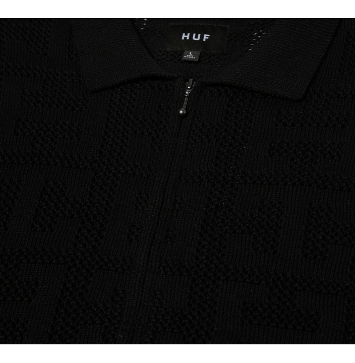 MONOGRAM JACQUARD ZIP SWEATER