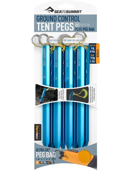 SARDINES DE TENTES X8  Ground Control Tent Pegs (8PK)