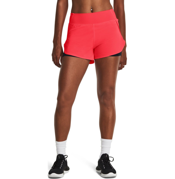 FLEX WOVEN 2-IN-1 SHORT-RED